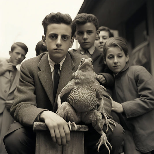 Merzmensch - Children with the last copy of Gallirana (1951)